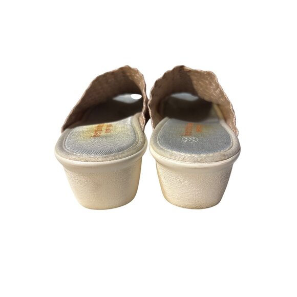 Bernie Mev Womens Peep Toe Wedge Slip-On Shoes Size 8 Pink - Picture 4 of 7